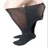 VEIGIKE Extra Wide Lymphedema Bariatric Socks Knee High Replacemen Sock Liner for Air Cam Walkers Brace Orthopedics Cast Boot Men Women, Black-2pairs, One Size, Black, One size view 2