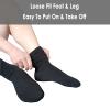 VEIGIKE Extra Wide Lymphedema Bariatric Socks Knee High Replacemen Sock Liner for Air Cam Walkers Brace Orthopedics Cast Boot Men Women, Black-2pairs, One Size, Black, One size view 4