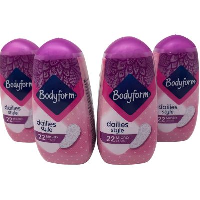 Bodyform Women's Daily Style Micro Briefs - 4-Pack (88 Liners Total)