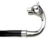 37Silver & Black Handmade Wolf Head Brass Handle Walking Stick Design Vintage Victorian Walking Stick view 1