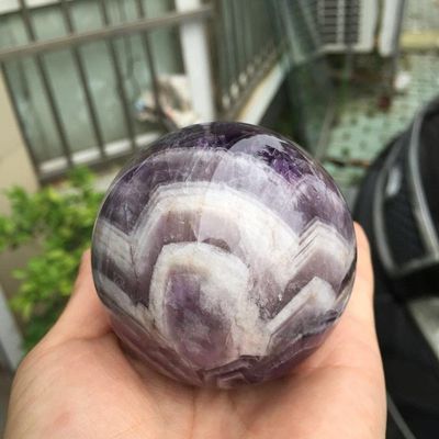 60mmNatural Amethyst Ball taohua Original Stone polishing Amethyst feng Shui Ornaments