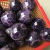 60mmNatural Amethyst Ball taohua Original Stone polishing Amethyst feng Shui Ornaments view 4