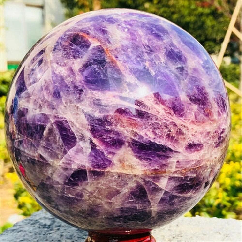 1pcs Natural Fantasy Amethyst Quartz Sphere Ornament Purple Crystal Ball Decoration-55mm