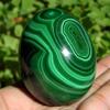 1pcs 70 Natural Dark Green Malachite Crystal Gemstone Egg Sphere Ball view 1