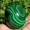 1pcs 70 Natural Dark Green Malachite Crystal Gemstone Egg Sphere Ball view 2