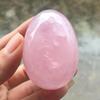 120gNatural Pink Rose Quartz Egg-Shaped Magic Crystal Ball Sphere Gemstone view 1