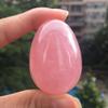 120gNatural Pink Rose Quartz Egg-Shaped Magic Crystal Ball Sphere Gemstone view 2
