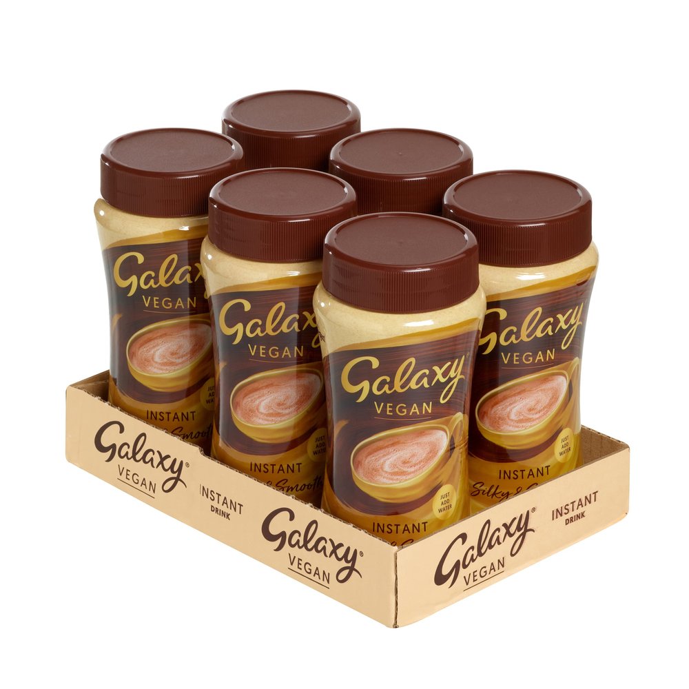 Galaxy Vegan Hot Chocolate 250g (Pack of 6) 60 Servings | Instant Silky & Smooth Hot Chocolate Vegan Drink