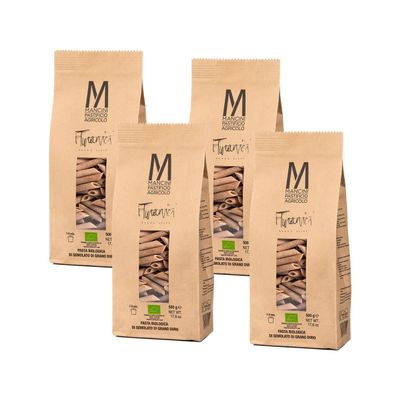 Mancini Pastificio Agricolo - Authentic Italian Turanicum Wheat Pasta - Penne Lisce - 4 x 500 g (17.6 oz)
