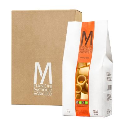 Mancini Pastificio Agricolo - Authentic Italian Pasta - Paccheri - 12 x 500 g (17.6 oz)