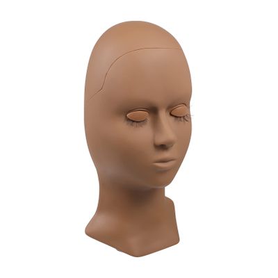 1pc Human Head Eyelashes Teaching Eyelash Extension Mannequin Lip Eyelash Practice Head Maniquin Hair Braiding Mannequin Head Eyelash Training Head Stand Silica Gel To Weave Spa