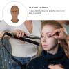 1pc Human Head Eyelashes Teaching Eyelash Extension Mannequin Lip Eyelash Practice Head Maniquin Hair Braiding Mannequin Head Eyelash Training Head Stand Silica Gel To Weave Spa view 4