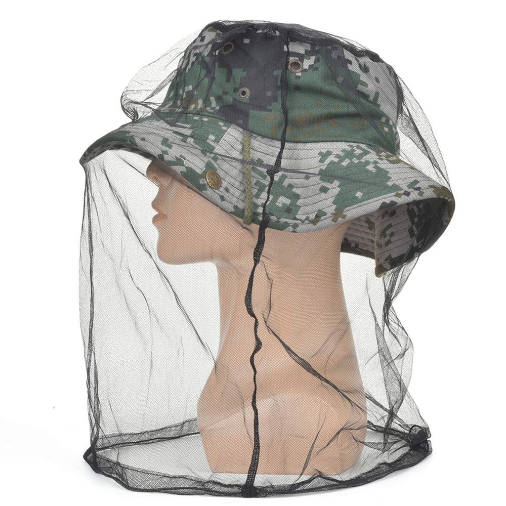 5 Pack Mosquito Head Net Face Mesh Net Head Protecting Net with Storage Bagfor Outdoor Hiking Climbing Walking Mosquito Fly Insects Bugs Preventing (Available in Three Colors) (Black)