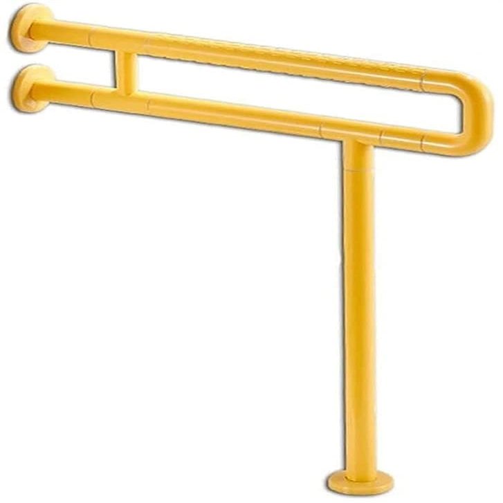NZDY Free of Lead Barthoom Safety Grab Bar U-Shaped Stainless Steel Non-Slip Handle Disabled Elderly Barrier-Free Bathroom Shower Shower Handle Bathroom Balance Bar Grab Bar for Toilet,Yellow,60*70Cm