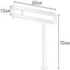 NZDY Free of Lead Barthoom Safety Grab Bar U-Shaped Stainless Steel Non-Slip Handle Disabled Elderly Barrier-Free Bathroom Shower Shower Handle Bathroom Balance Bar Grab Bar for Toilet,Yellow,60*70Cm view 2