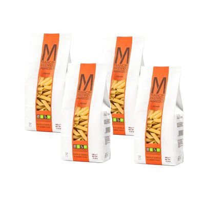 Mancini Pastificio Agricolo - Authentic Italian Pasta - Penne Rigate - 4 x 500 g (17.6 oz)