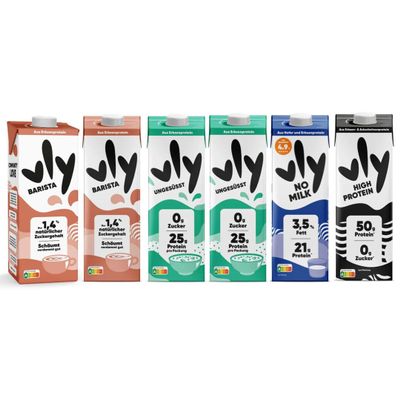 vly  A Creamy Delicious Pea-Protein + Calcium Milk Alternative | TASTER PACK: Vegan Option for Coffee Muesli Shakes | High-Protein & Low Sugar Plant-based Optimal Healthy Substitute Drink