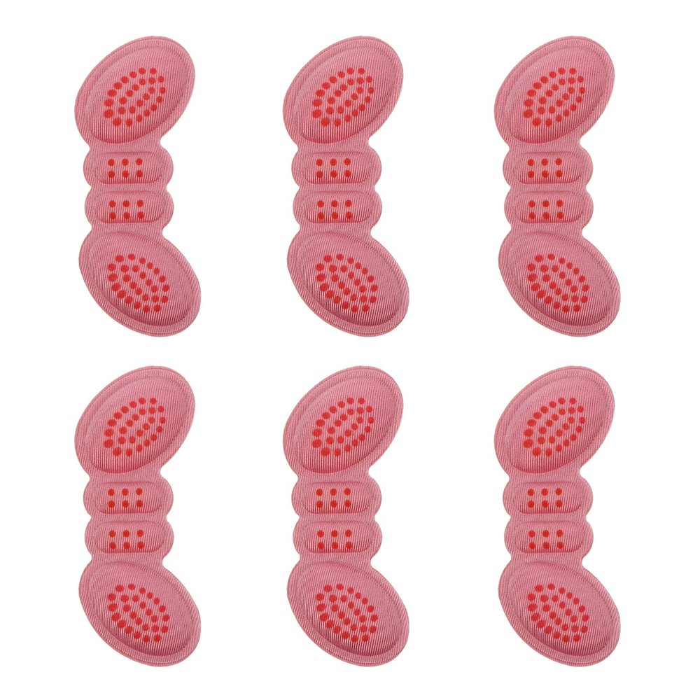 Minkissy 6pcs High Heels Stickers Foot Heel Cushions Heel Shoe Grips Liner Silicone Heel Protector Boot Insoles Heels Grips Sneaker Do Not Follow Sponge Women's Sports Shoes Pink