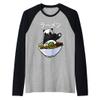Kawaii Anime Dabbing Panda Eating Ramen Noodle Raglan Baseball Tee view 1