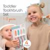 Cherish Baby Care Kids Toothbrush Set (4-Pack) - BPA-Free & Safety-Tested Kids Toothbrush for 1 Year Old, Designed by a Paediatric Dentist, Soft-Grip Toothbrush 1-2 Years (Multi) view 2