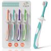 Cherish Baby Care Kids Toothbrush Set (4-Pack) - BPA-Free & Safety-Tested Kids Toothbrush for 1 Year Old, Designed by a Paediatric Dentist, Soft-Grip Toothbrush Kids 1-2 Years (Multi) view 1