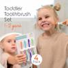 Cherish Baby Care Kids Toothbrush Set (4-Pack) - BPA-Free & Safety-Tested Kids Toothbrush for 1 Year Old, Designed by a Paediatric Dentist, Soft-Grip Toothbrush Kids 1-2 Years (Multi) view 2