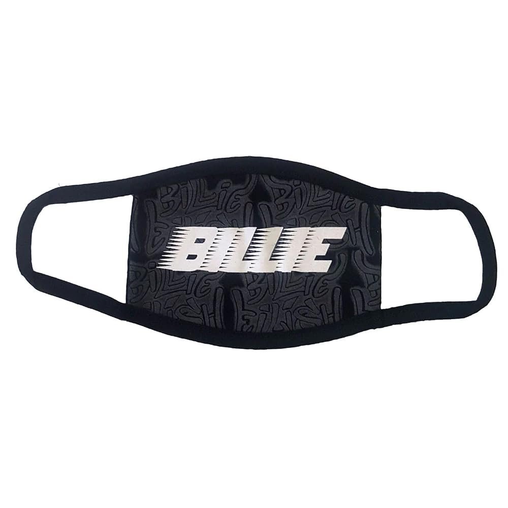 Billie Eilish Unisex Adult Racer Logo Face Mask (One Size) (Black/White)