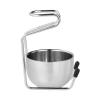Happyupcity Shaving Brush Stand with Bowl Stainless Steel Shaving Brush Stand Holder Razor Bowl Grooming Set Male Facial Cleaning Tools (Silver) view 1
