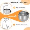 Happyupcity Shaving Brush Stand with Bowl Stainless Steel Shaving Brush Stand Holder Razor Bowl Grooming Set Male Facial Cleaning Tools (Silver) view 4