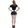 Junhouse Women French Maid/School Girl Outfit Plus Size Maid Cosplay Costume Sexy Lingerie Babydoll Sets Erotic Underwear Ladies Nightdress Sleepwear (XXL) view 3