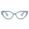 2SeeLife Oversized TR-90 Cat Eye Reading Glasses for Women Medium-Wide Fit, Sturdy Frame, Premium Geometric Readers, Pastel Blue, +2.25