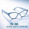 2SeeLife Oversized TR-90 Cat Eye Reading Glasses for Women Medium-Wide Fit, Sturdy Frame, Premium Geometric Readers, Pastel Blue, +2.25 view 2