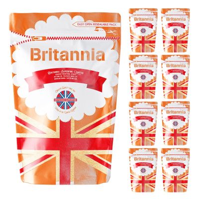 Britannia Gourmet Sugar - Demerara Sugar 9 x 500g Resealable Pouch Packs