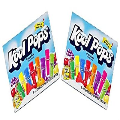 Kool Pops 40 Pack Fruit Juice Freezer Pops Ice Lollies Ice Pops to Freeze & Serve Pops (40x28.3g)