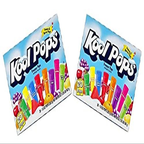 Kool Pops 40 Pack Fruit Juice Freezer Pops Ice Lollies Ice Pops to Freeze & Serve Pops (40x28.3g)