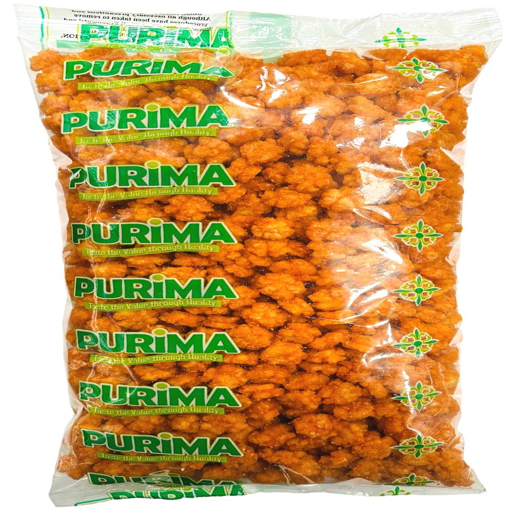 Chilli Rice Crackers 1kg Hot Crunchy Crispy Sweet & Spicy Flavour - Ready to Eat Fried Thai Rice Cracker Snack Large Bulk Bag Chili Snacks Mini Bite Sized Senbei Bites - Vegan - PURIMA