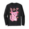 Japanese Anime Otaku Strawberry Milkshake Clothes Long Sleeve T-Shirt