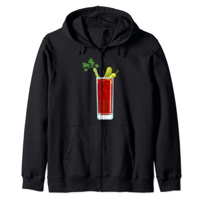 Bloody Mary Vegetarian Alcoholic Drink Cocktail Lovers Zip Hoodie
