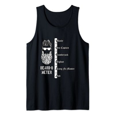 Beard o Meter for Bearded Mens with Beard scale Tank Top
