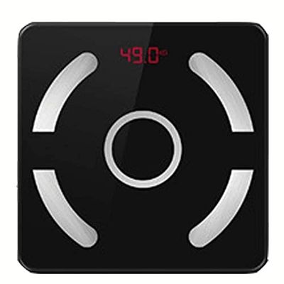 XIXIDIAN Body Fat Scale, Digital Body Weight Smart Wireless Bathroom BMI Composition Analyzer Health Monitor Tempered Glass Platform Large Digital Backlit LCD with Smartphone App