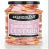 Original Sugar Free Rhubarb and Custard Retro Sweets Gift Jar by Berrymans Sweet Shop - Classic Sweets, Traditional Taste.