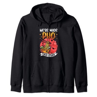 Vietnamese Pho Noodle Soup Dish Vietnam Cuisine Food Foodie Zip Hoodie