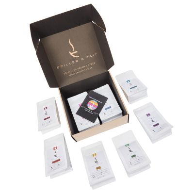 Spiller & Tait Coffee of The World Collection - 8 of The Worlds Finest Single Origin Speciality - Coffee Bean Hamper Style for Men & Women- Roasted in The UK