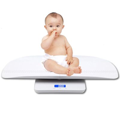 ZWJABYY Baby Scale,Multi-Function Toddler Scale,Infant Scale With Hold Function,Measure Toddler/Adult/Puppy/Cat/Weight(Max:100KG) And Height(Max:60CM) Blue Backlight(UnitKG/LB/OZ).