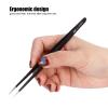 Staticproof Eyelashes Tweezers, Precise Stainless Steel Tweezers for Eye Lashes Grafting Extension for Eyelash Extension, Makeup Tool Jewelry Making(1) view 2