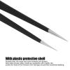 Staticproof Eyelashes Tweezers, Precise Stainless Steel Tweezers for Eye Lashes Grafting Extension for Eyelash Extension, Makeup Tool Jewelry Making(1) view 3