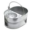 Heavy Duty Metal Mop Bucket Galvanised Strong 11 litre Capacity for Cleaning With Wringer view 1