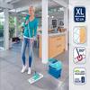 Leifheit Profi XL Micro Fibre Mop - Deluxe 46 cm Large Flat Head, Sturdy 3 Part Handle, Easy Steering, Thick Micro Fibre for Highly Effective Floor Cleaning, Turquoise view 3