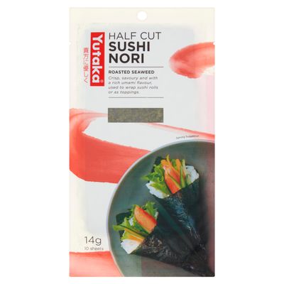 Yutaka Roasted Seaweed  Sushi Nori Half Sheets 10pc | Premium Quality, Crisp & Flavorful | Perfect for Sushi Rolls, Onigiri & Snacking | Authentic Japanese Taste