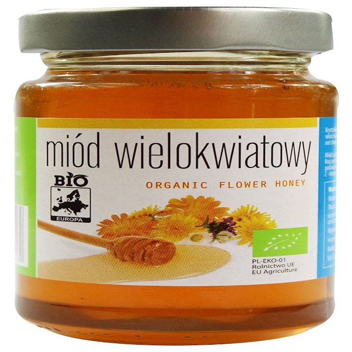 Honey MULTIFLOROUS BIO 300 g - BIO Europa